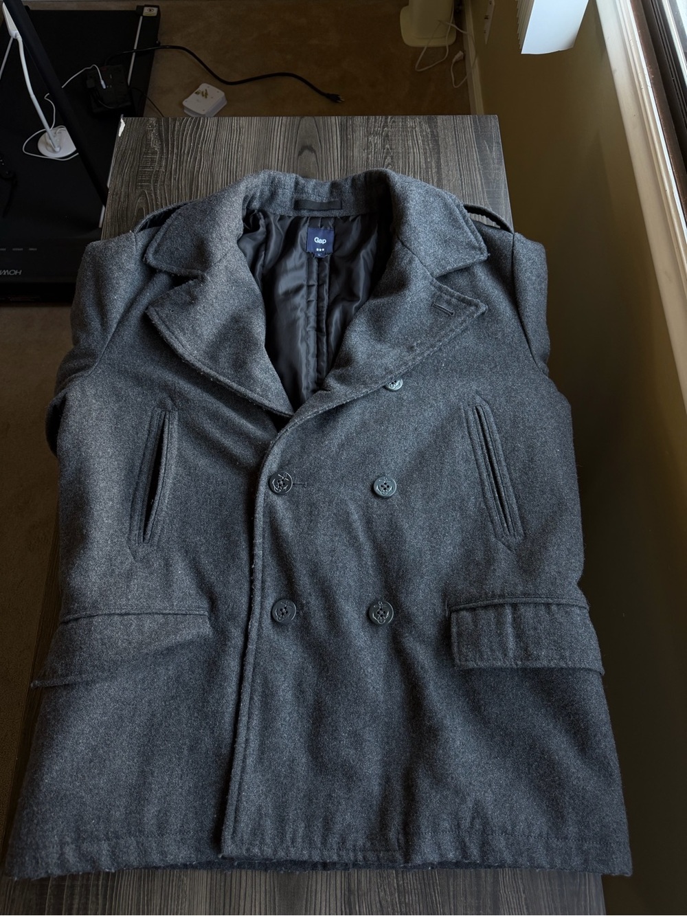 GAP Men's Peacoat in Dark Gray